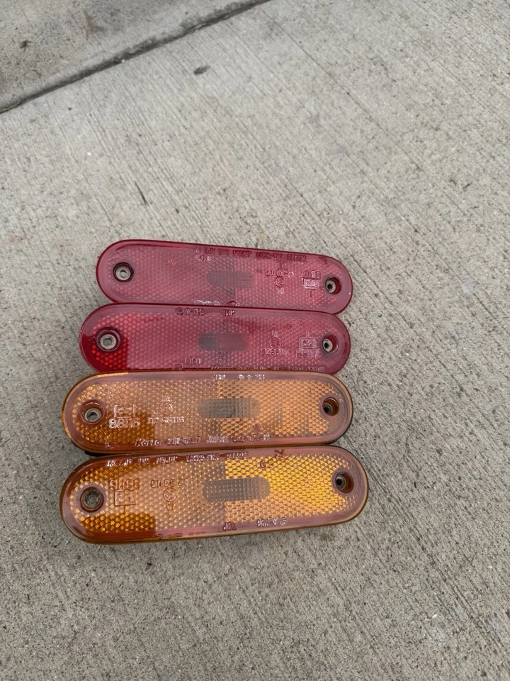 Carcaça de luz indicadora lateral vermelha âmbar frontal para 1990-2005 Mazda Miata MX-5 EE - Imagem 4 de 4