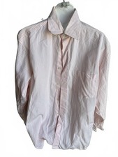 Ermenegildo Zegna Pink Stripe Dress Shirt L