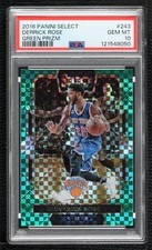 2016-17 Panini Select Courtside Green Prizm 1/5 Derrick Rose PSA 10 GEM MT 10jq