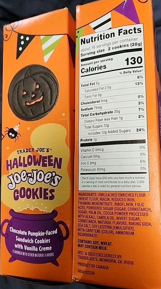 TWO Boxes Trader Joe's Halloween Joe-Joe's Cookies - Image 2 of 3