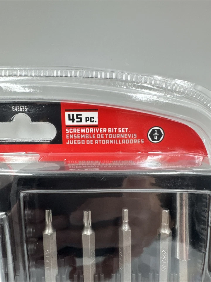 Powerbuilt 45 Pc Screwdriver Bit Set Philips, Slotted, Star, Hex, Square w/ Case - Image 2 of 4