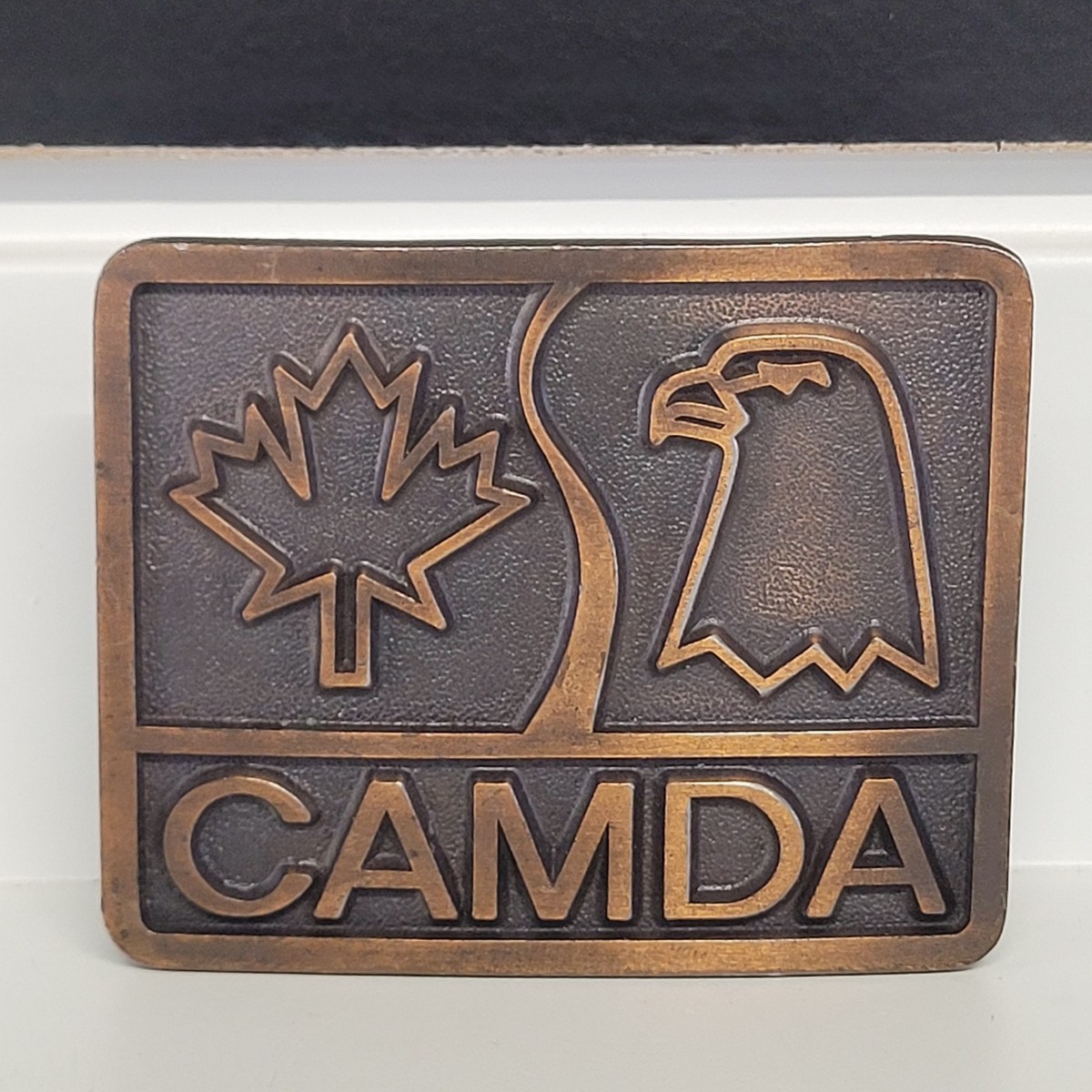 CAMDA Eagle Maple Leaf Logo Environment Wildlife Protection 1975 MPA Belt Buckle
