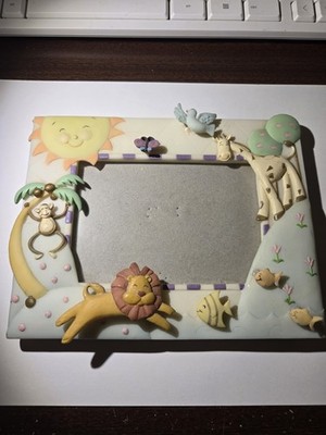 Jungle Themed 3d Picture Frame Holds 4x6 Picture Vtg 2003 
