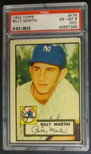1952 Topps  #175 PSA 6 oc  Billy Martin  Yankees