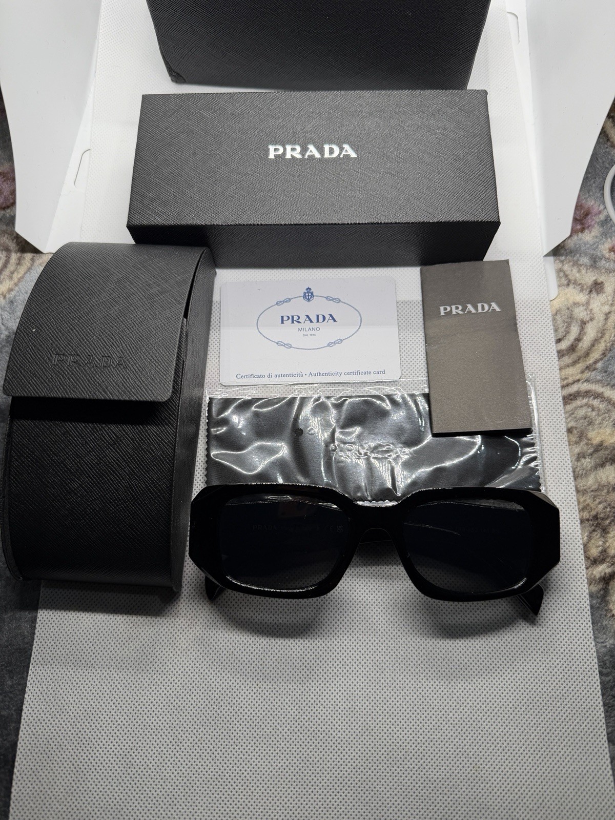 PRADA PR17WS Women's Sunglasses Black/Silver