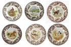 Spode woodland set of 6 X dinner plates- 6  designs land sea air  -----3744-----