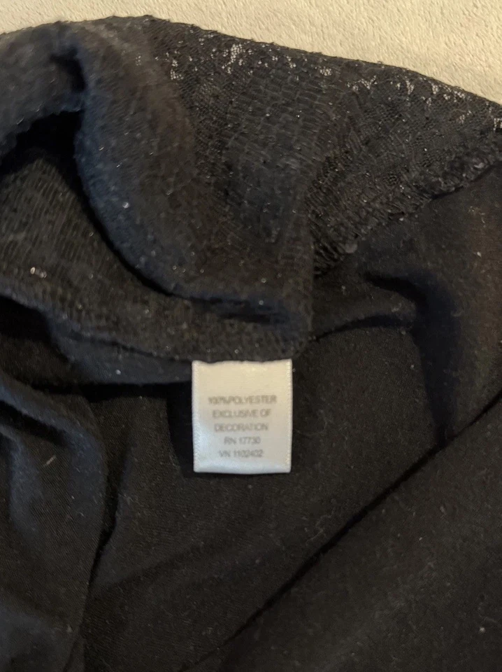 Xhilaration Tank Top Women’s Lg Black Sparkly Sequin Racerback Party Date Night - Image 4 of 4