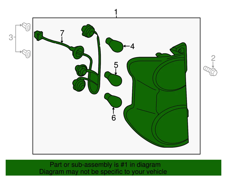 Lámpara trasera lateral de pasajero GM 19316435 genuina Foto 4 de 4