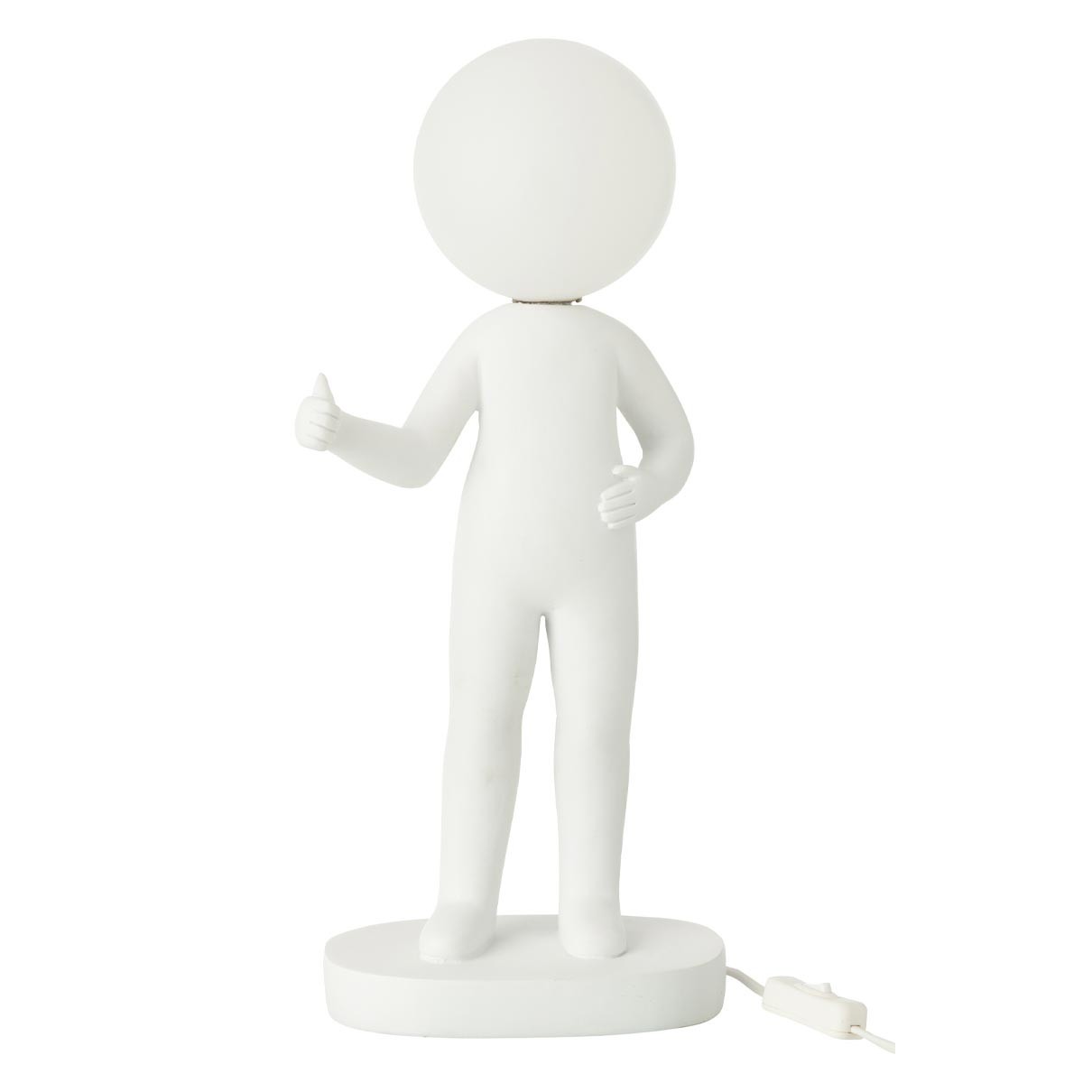 Lampe à poser Pouces 44cm résine blanche résout coin sombre salon