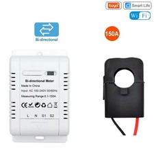 Dwukierunkowy miernik energii słonecznej WiFi Dwukierunkowy monitor zasilania 100-240V do Tuya