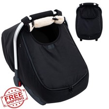 THE KENKYO Car Seat Cover Black Fleece Lined