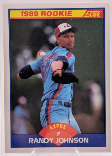 1989 Score Randy Johnson #645 RC Rookie - Expos - HOF 🔥🔥 Crinkle Corner
