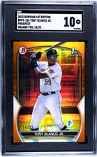2023 Bowman 1st Edition #BPPF-134 Tony Blanco Jr. Pros. Orange /25 SGC 10 READ