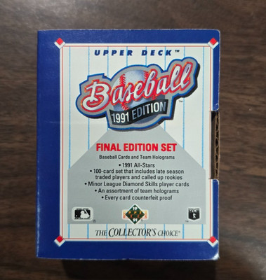 1991 Upper Deck Final Edition Open Box Set 100 Cards MLB Rookies