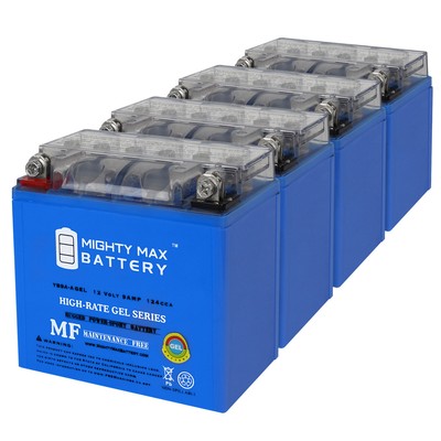 Mighty Max YB9A-A 12V 9AH 130CCA Rechargeable Maintenance Free SLA AGM - 4 Pack