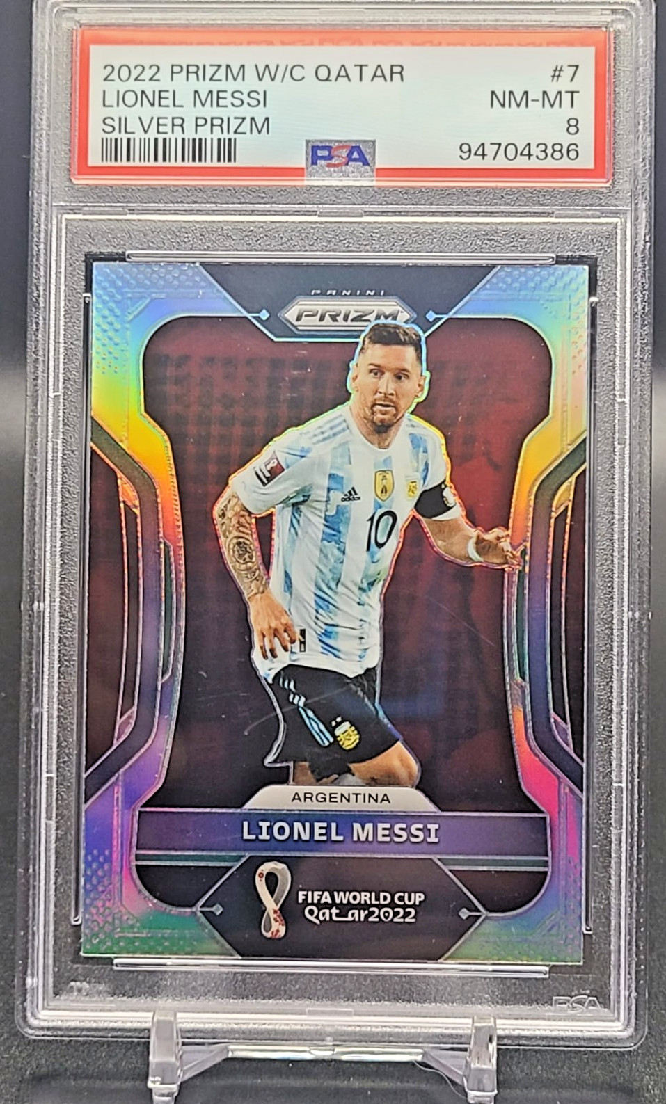 2022 Panini Prizm World Cup Qatar Silver Prizm Lionel Messi #7 Argentina
