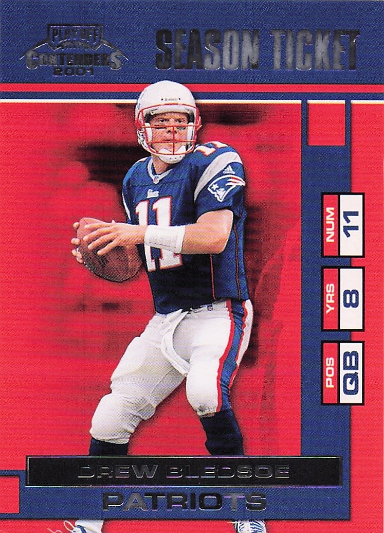 2001 Playoff Corporation SEASON TICKET DREW BLEDSOE #11 PATRIOTS QB