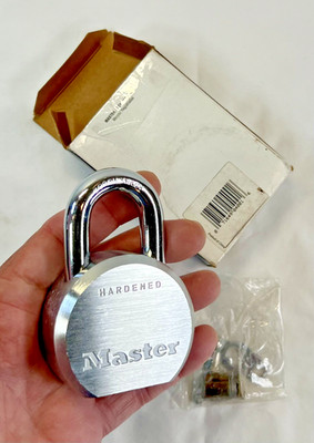 MASTER Padlock 6230WO 2-1/2'' Round Body 7-16''Shackle 1''Clearance Less Cylinder