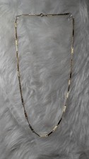 Vintage Napier Necklace Bar Link Chain 24" Elegant  Classic Design Gold Tone