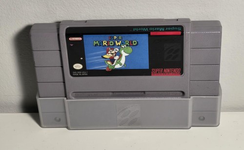 1991 Super Mario World SNES Super Nintendo Video Game With Protective Cover - Picture 1 of 2