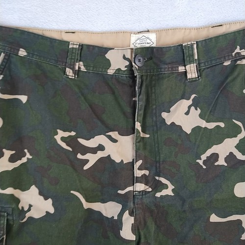 St. Johns Bay Shorts Men/s 44 Camo Cargo Comfort Stretch Elastic 10" Utility - Picture 4 of 10