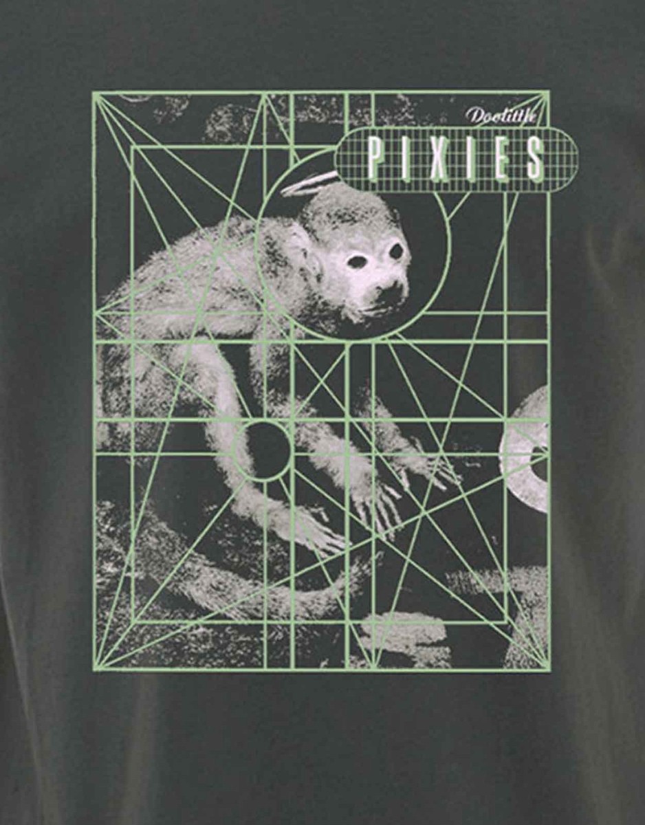 Pixies T Shirt Doolittle Monkey Grid Band Logo new Official Mens
