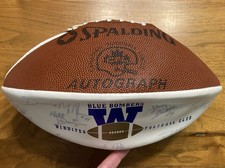 1992 WINNIPEG BLUE BOMBERS TEAM SIGNED CFL FOOTBALL CANADIAN DUNNIGAN MCMANUS