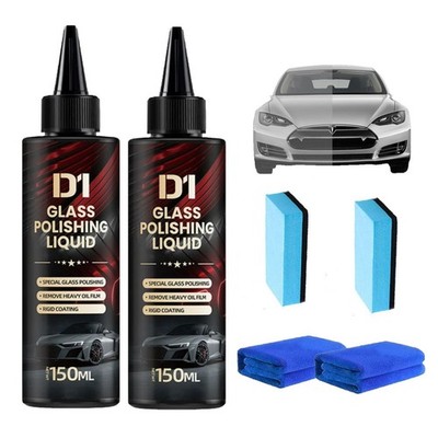 2Pcs Bianca Glass Polishing Liquid D1, Bomini Car Glass Polishing, Auto Compound