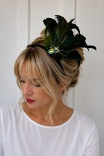 Headband with Feather and Spider Hair Halloween Accessory, Fascinator