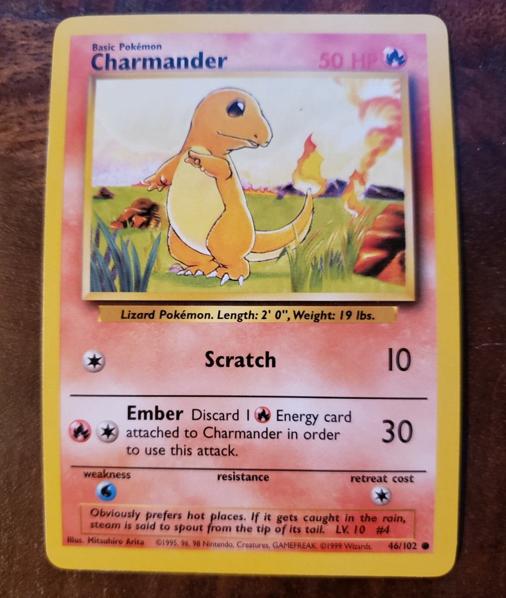 初版美品　Base set ヒトカゲ　Charmander シャドーレス旧裏 初版美品 Base set ヒトカゲ Charmander シャドーレス旧裏