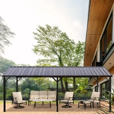 10' x 20' Carport, Upgraded Carport with Heavy Duty Galvanized Steel Sunshade