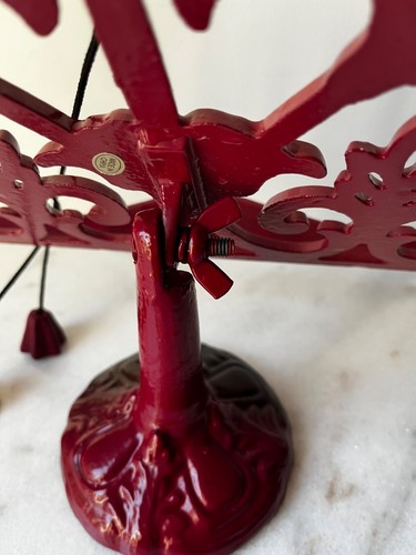 Red Cast Iron enamel Cookbook Stand Recipe Holder book holder ,iPad holder .. - Picture 6 of 9