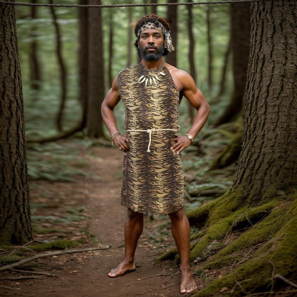 Halloween Caveman Costume Men Woman Halloween Cave Man Costumes for