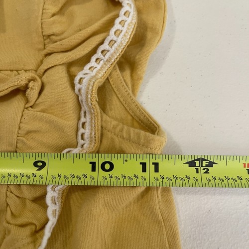 Janie & Jack Shirt Girl's 6 Yellow Mustard Ruffle Round Neck Boho Flutter Top - Picture 8 of 8