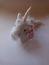 TY Beanie Babies - MYSTIC the Unicorn (irredescent horn & yarn mane) (8 inch)