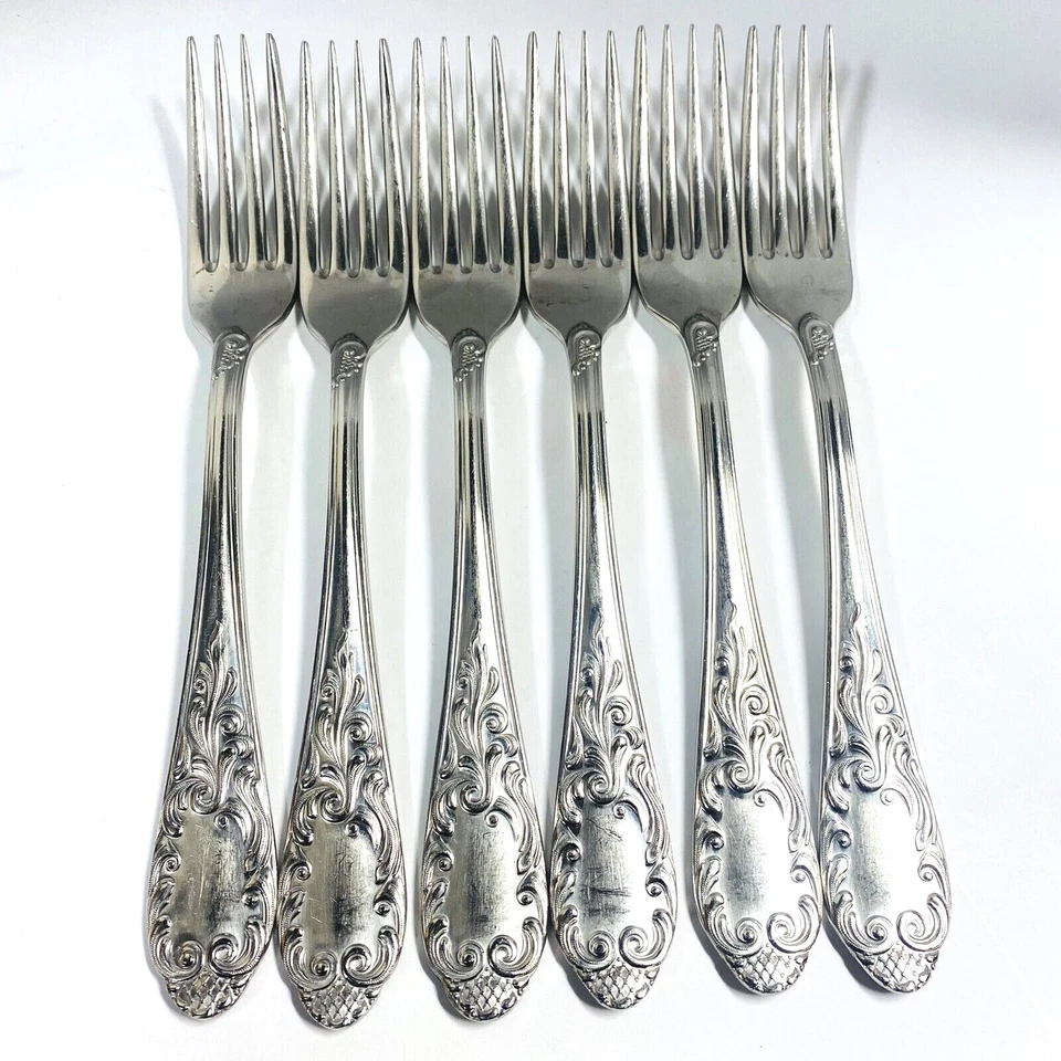 Carl Mertens Germany Ronosil 18/12 Stainless Steel CMR26 (6- Dinner Forks 8 1/8" - Image 2 of 4
