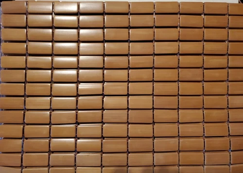 Vintage Bamboo Tile Block Placemat Set Of 4 Dining Room Decor 12" X 17" Quality