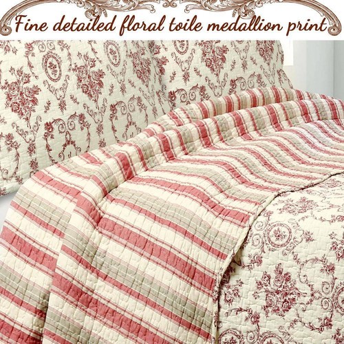 Cozy Line Bedding Sets King Claasic Cotton Washable Reversible Casual Floral - Afbeelding 4 van 5