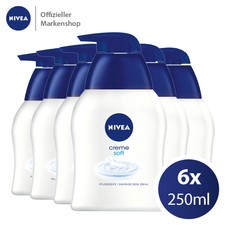 6x250ml NIVEA Creme Soft Flüssigseife Seifenspender Seife intensive Pflege Hände