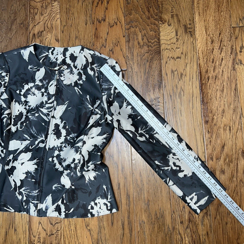 DKNY Floral-Print Peplum Short Jacket Shacket Gray Multi Women Size 14 - Bild 16 von 16