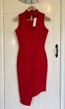 Red Asymmetric Bodycon Dress | Size 8 | New With Tags | Woman’s