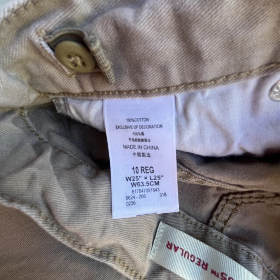 Levis Jeans 505 Boys Regular Sz 10 Regular W25x25L Khaki Adjustable Waist - Image 4 of 4