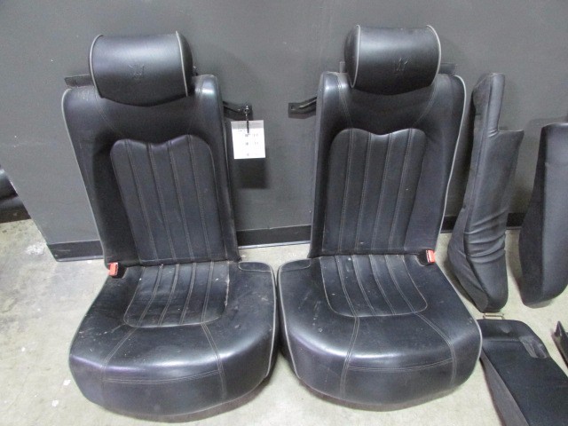 Maserati M139 Quattroporte, Rear Seat Assembly, Black w/ Gray Piping, Used