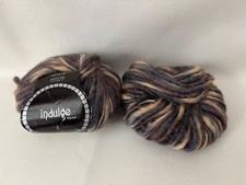Indulge Brand Yarn 100 Wool Brown Beige Multi 1.5 Balls 50g