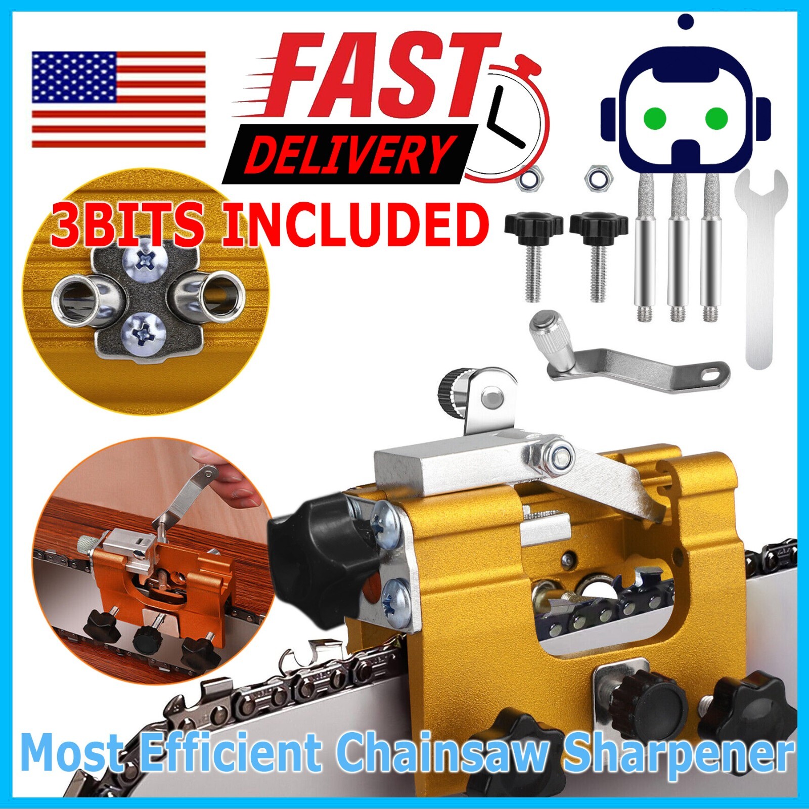 Chainsaw Sharpener Jig Sharpening Tool Kit for 12-20" Chain Saws ...