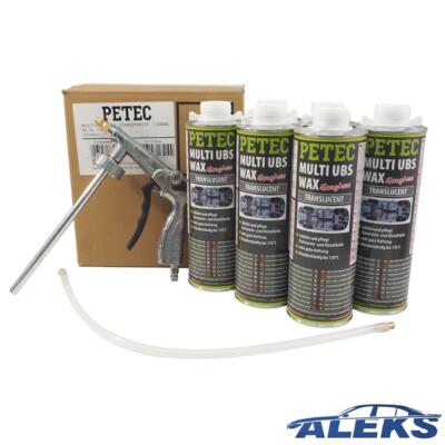 6000ml Petec UBS Wax Unterbodenschutz auf Wachsbasis Saugdose + Spritzpistole