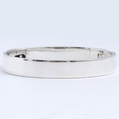 HERMES Collier de Chien PM Bracelet Silver 47g SV925 Bangle Ladies