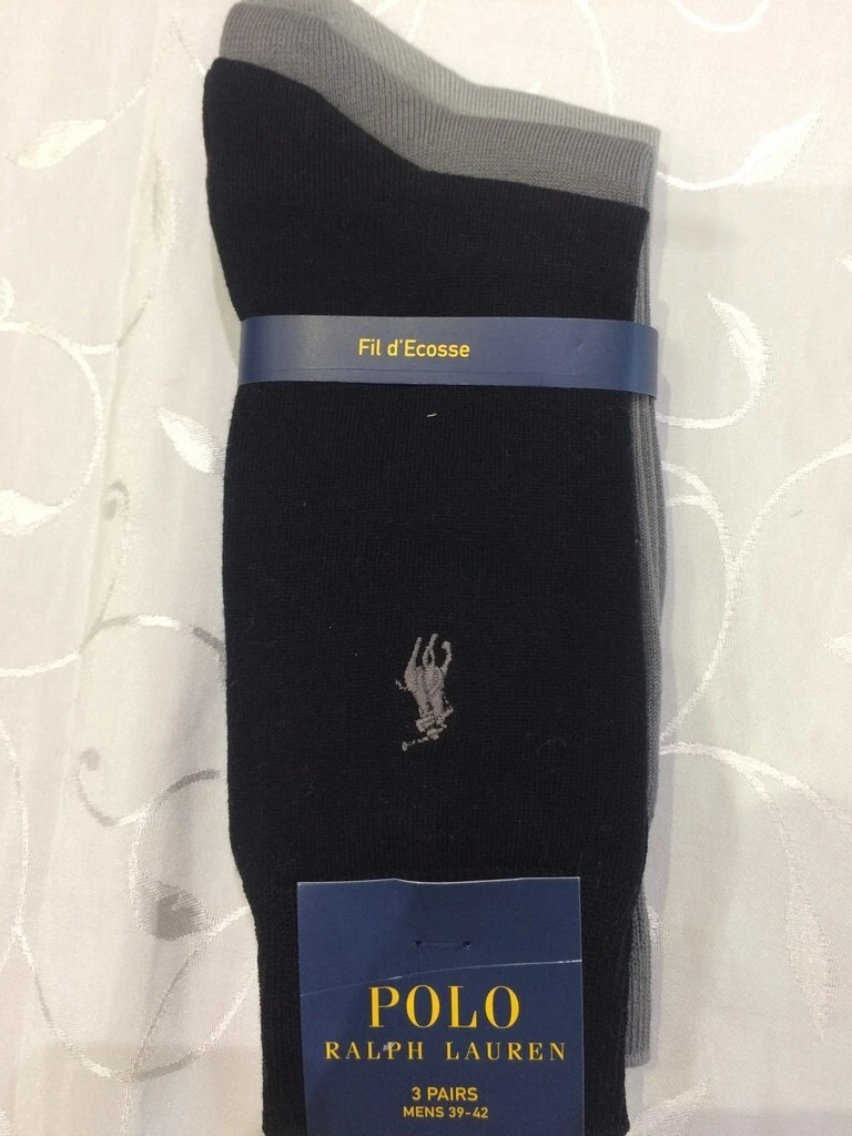 Ralph LaurenCotton Blend Men's Socks - 3 Pair Pack ( Size 39-42 )