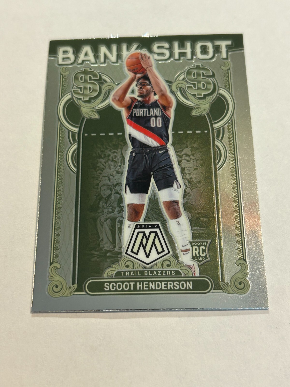 2023-24 PANINI MOSAIC SCOOT HENDERSON BANK SHOT #18 ROOKIE TRAIL BLAZERS SP