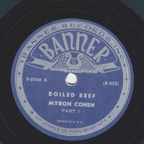 Myron Cohen - Boiled Beef, Part I and II - Bild 1 von 4
